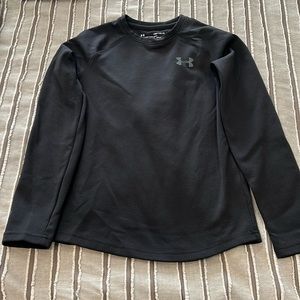 Boys SZ YMD COLDGEAR UNDER ARMOUR black long sleeve shirt